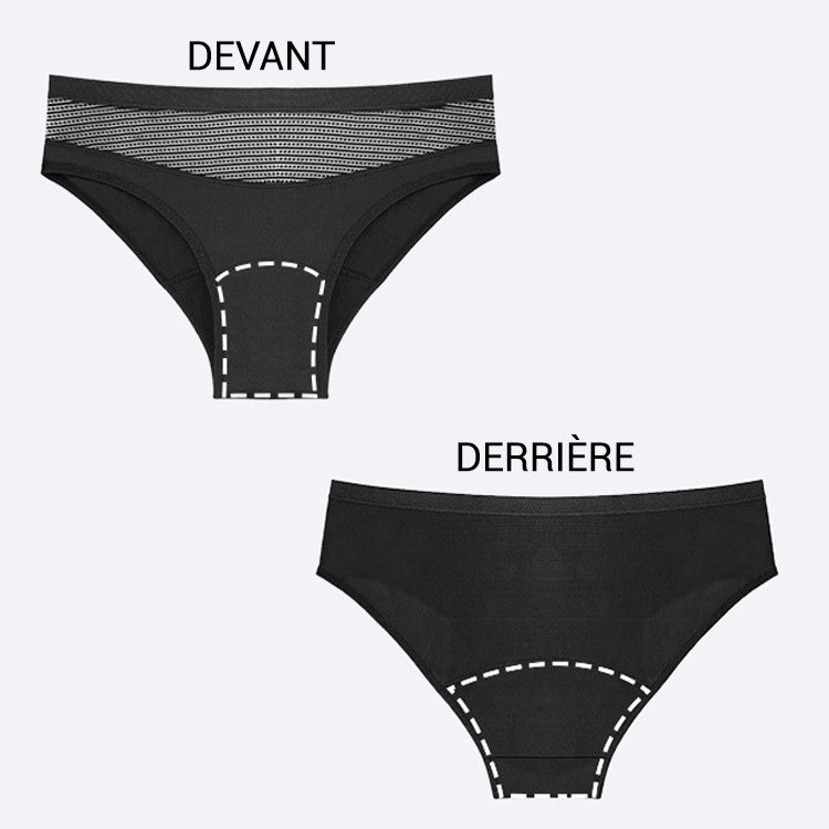 Culotte menstruelle taille moyenne ALMA - Noire