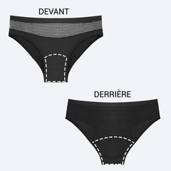 Culotte menstruelle taille moyenne ALMA - Noire