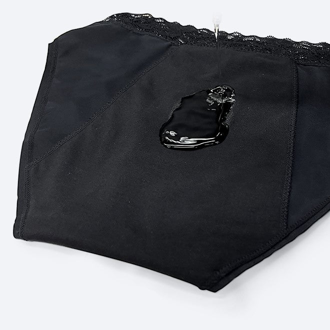 Culotte menstruelle taille haute ORNELLA - Noire