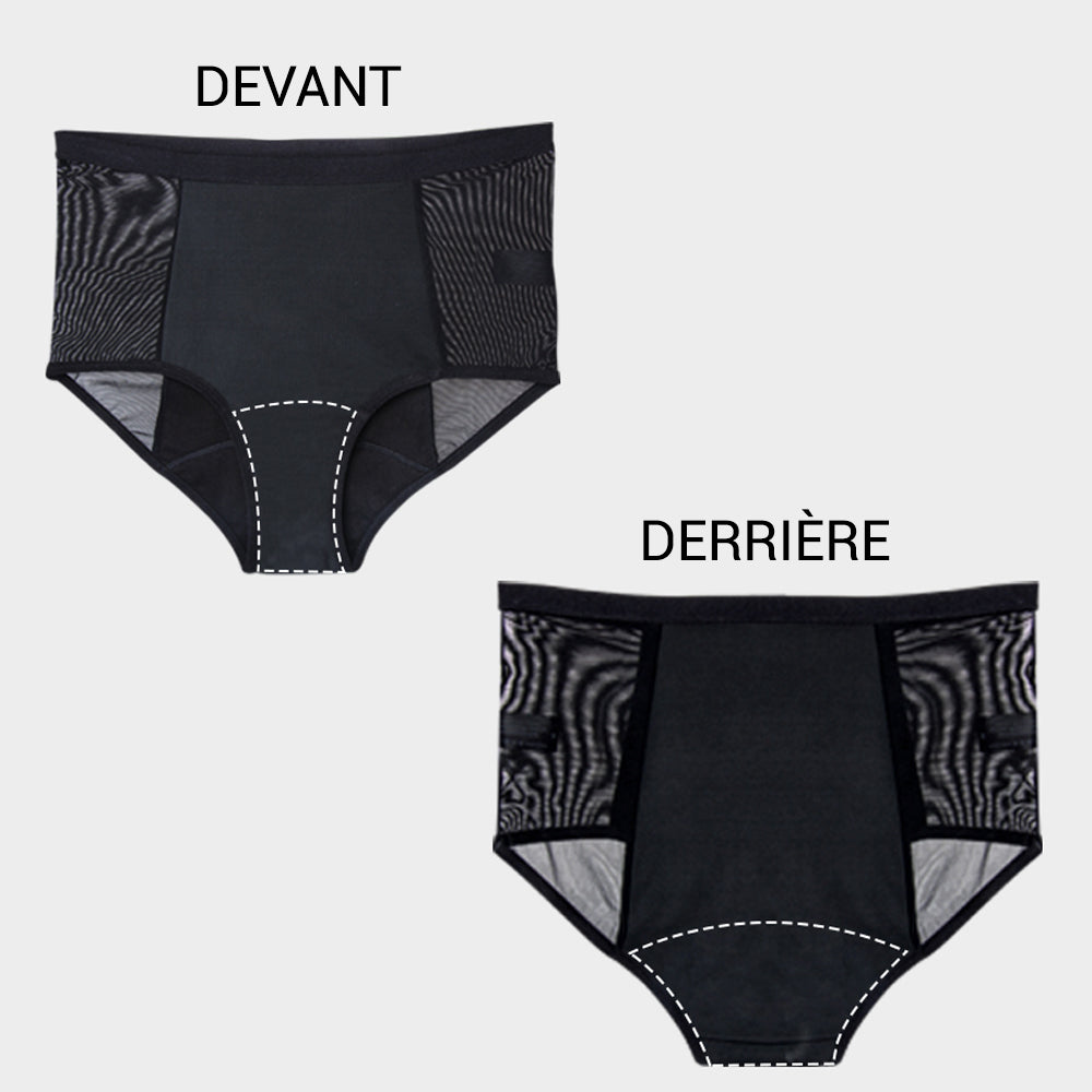 Culotte menstruelle taille haute VICTORIA - Noire